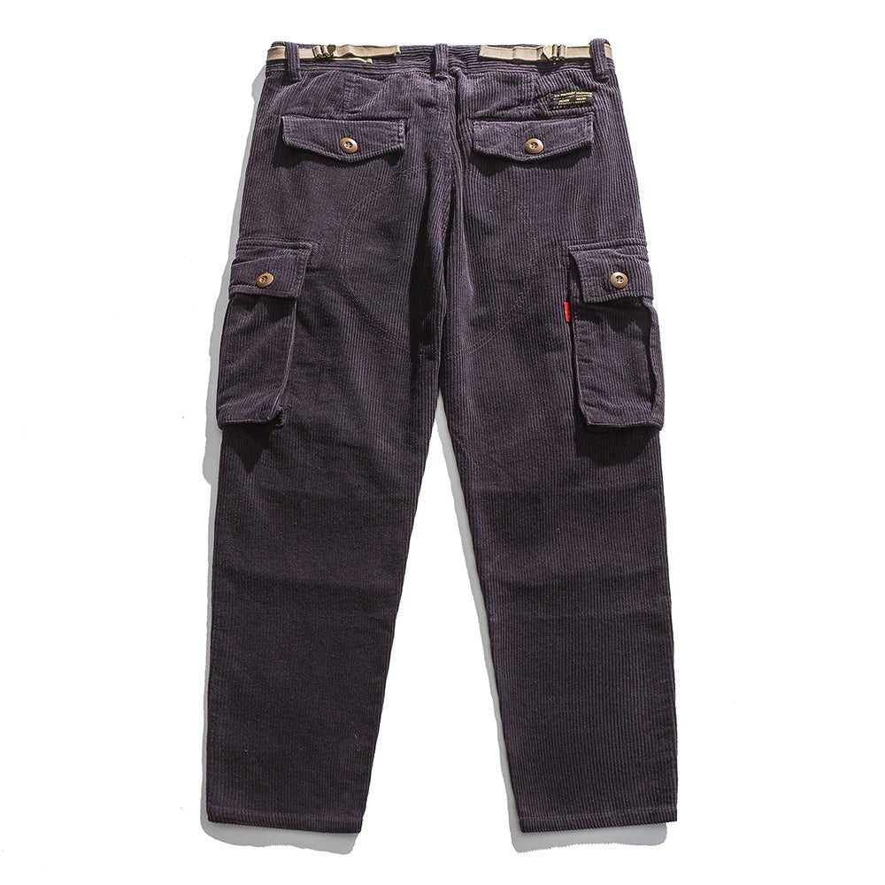 Nigel - Tan Corduroy Cargo Trousers – photo 4