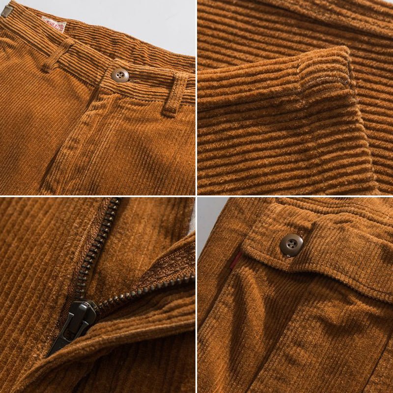 Nigel - Tan Corduroy Cargo Trousers – photo 5