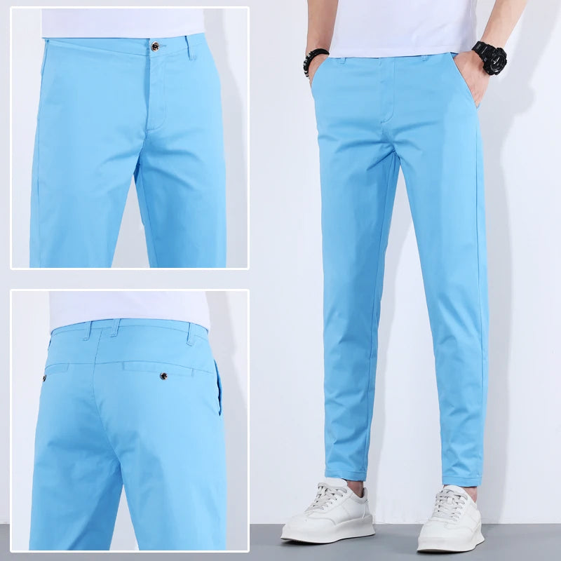 Owen - Slim Cotton Trousers – photo 4