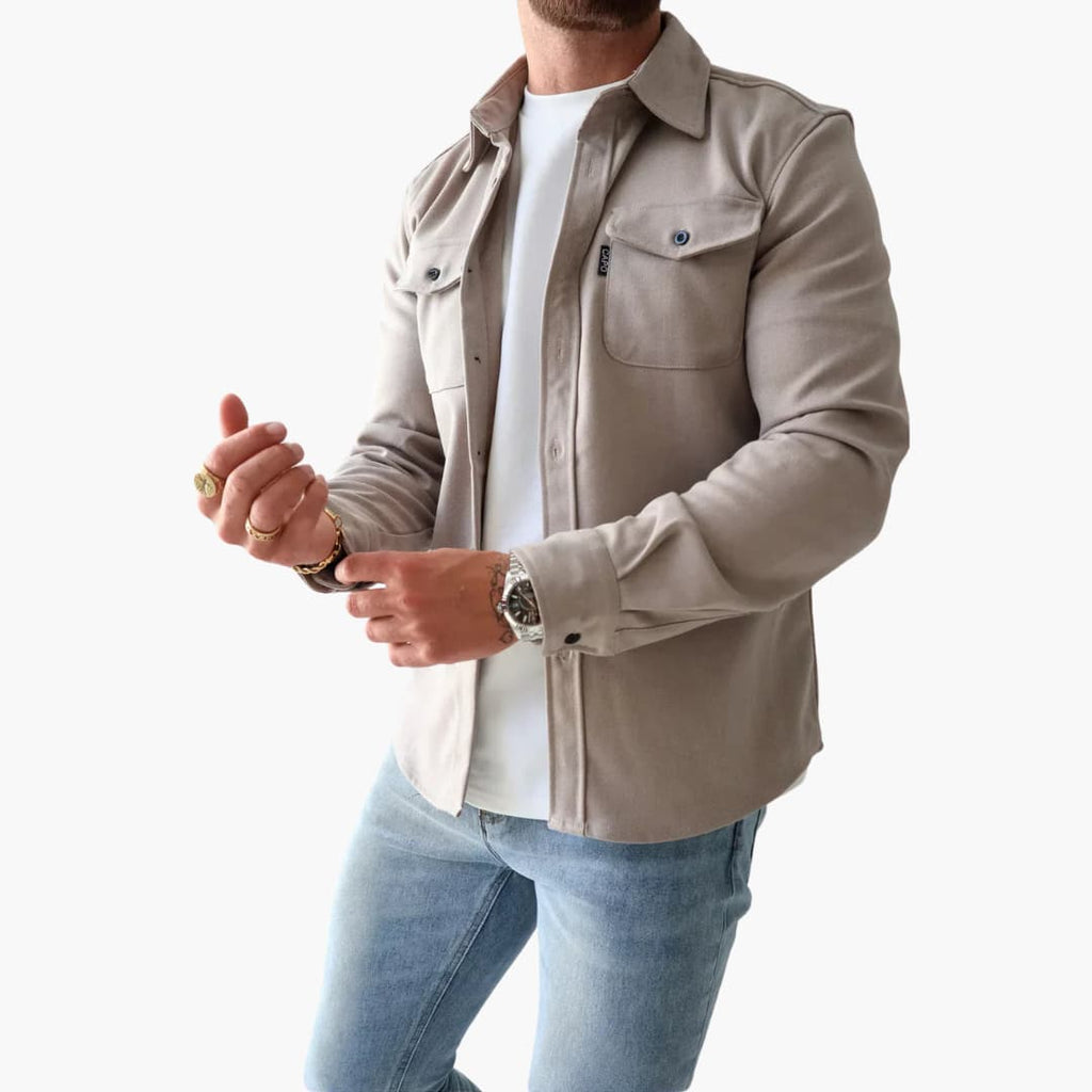 David Shirt Jacket with Button Placket – photo 1