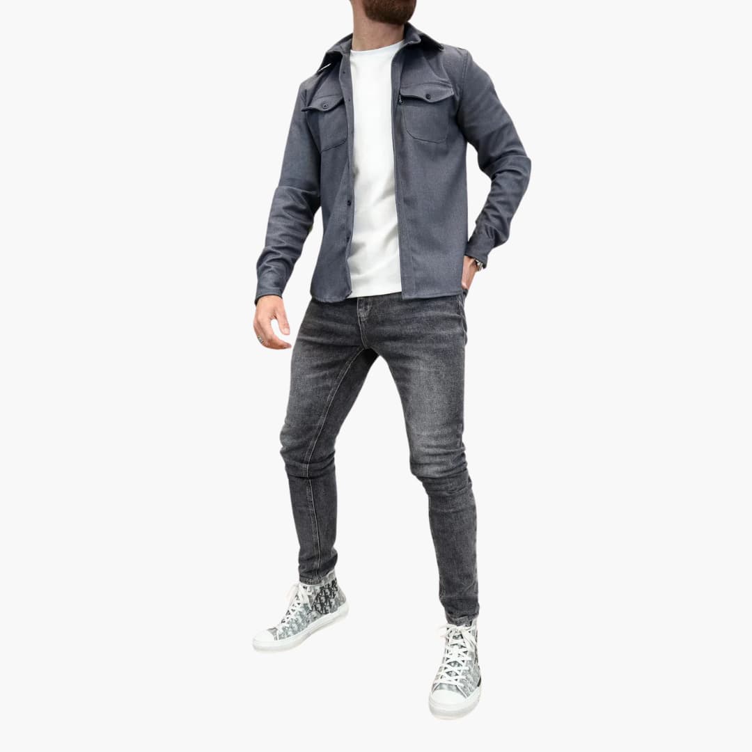 David Shirt Jacket with Button Placket – photo 4