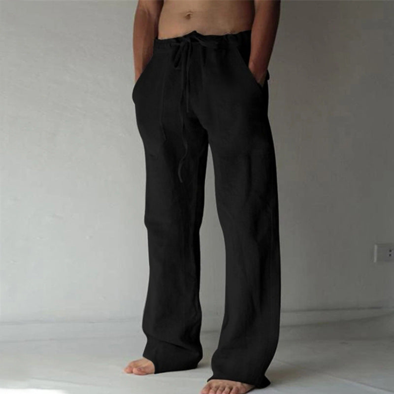 Tobias - Linen Blend Drawstring Trousers – photo 2