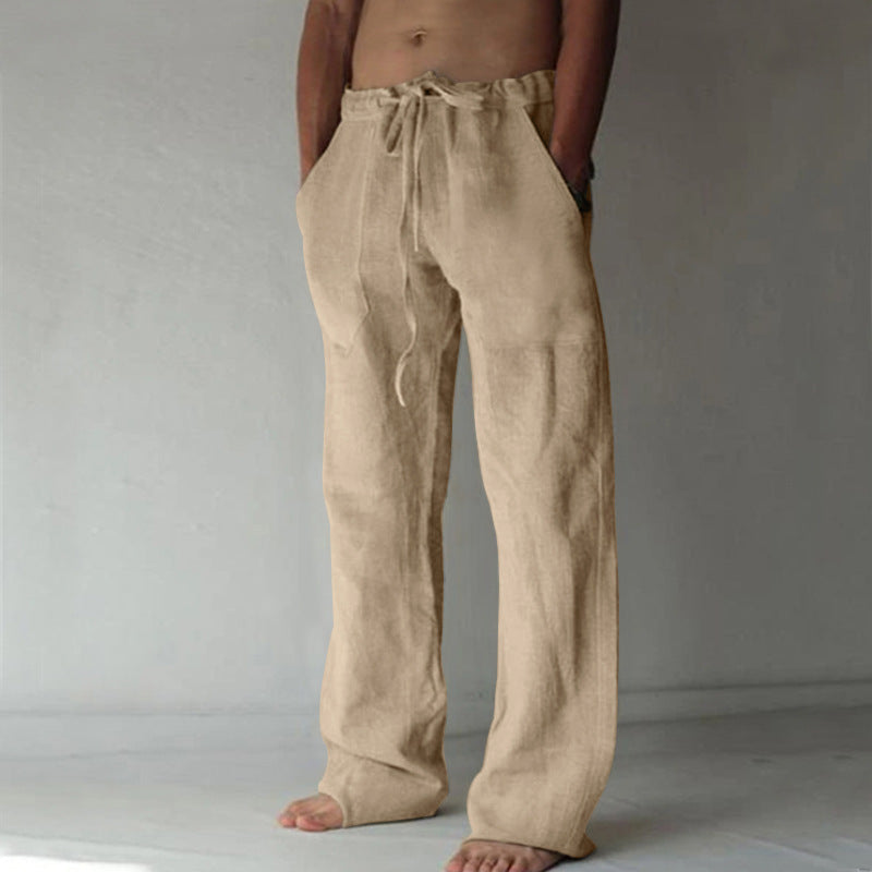 Tobias - Linen Blend Drawstring Trousers – photo 5