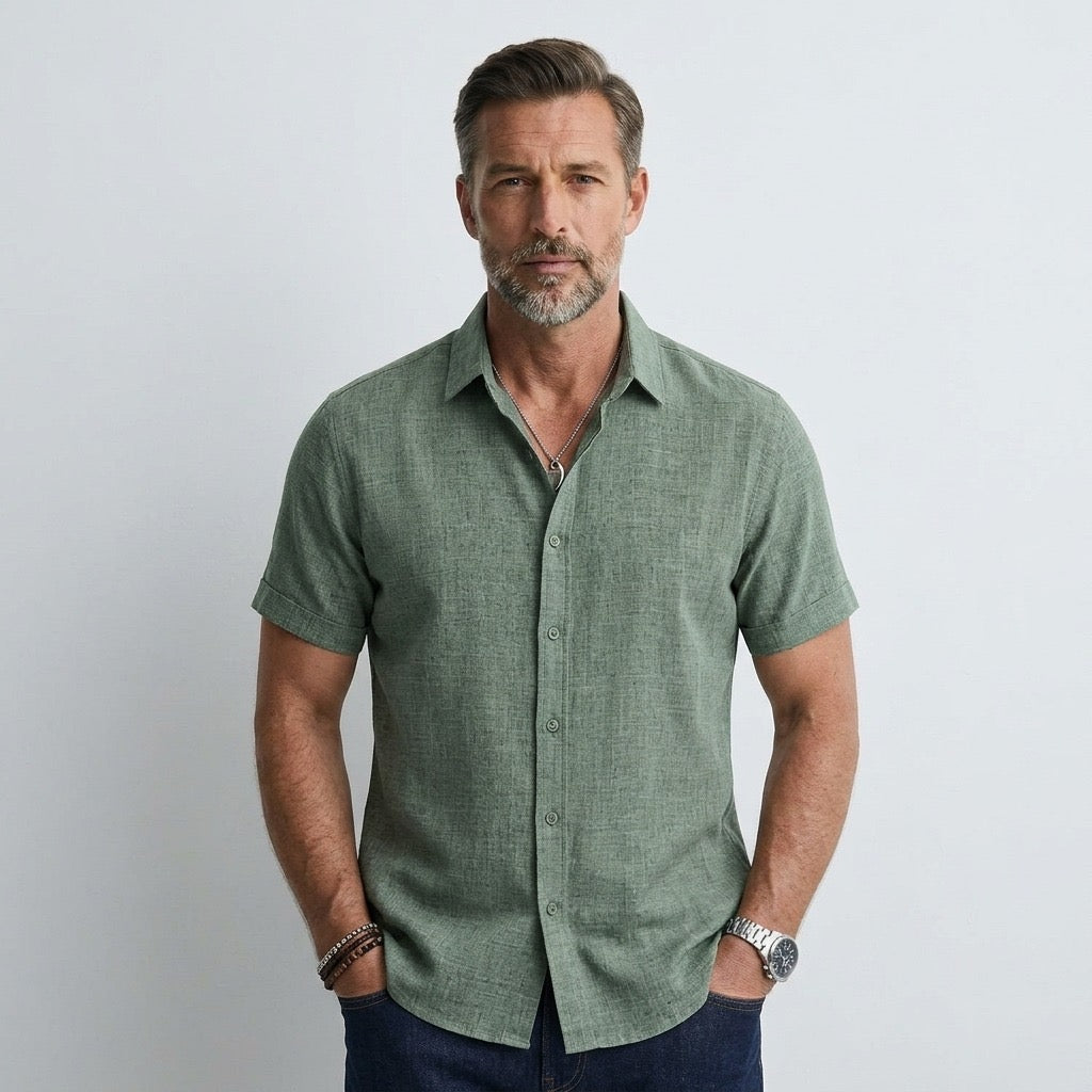 Eva Chester Linen Shirt for Men