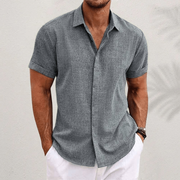 Eva Chester Linen Shirt for Men