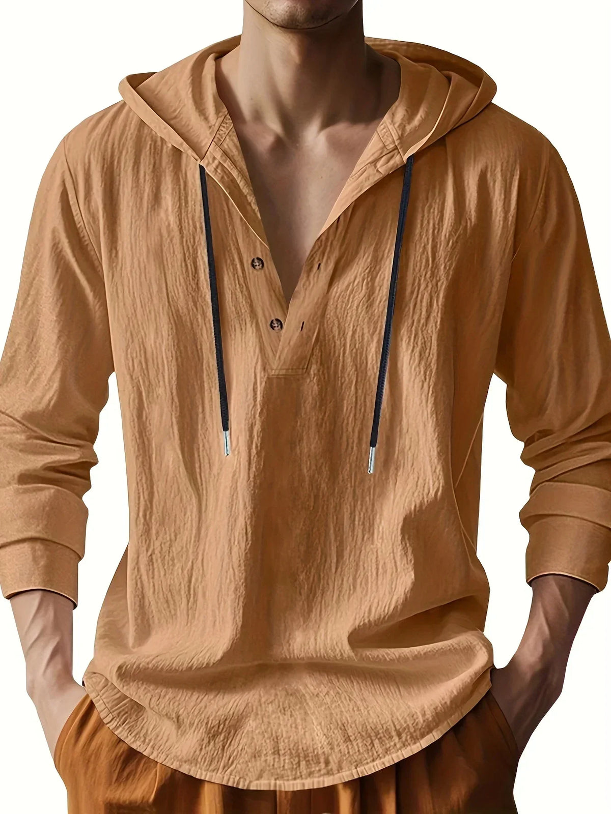 Eva Chester Luxury Linen Hooded Shirt – photo 3