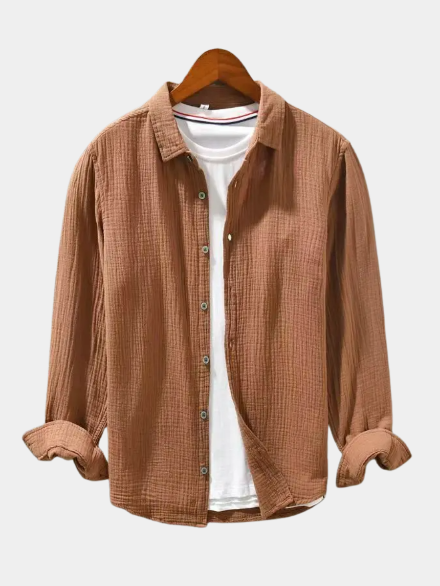 Eva Chester Elegant Soft Silk-Like Cotton Shirt – photo 1