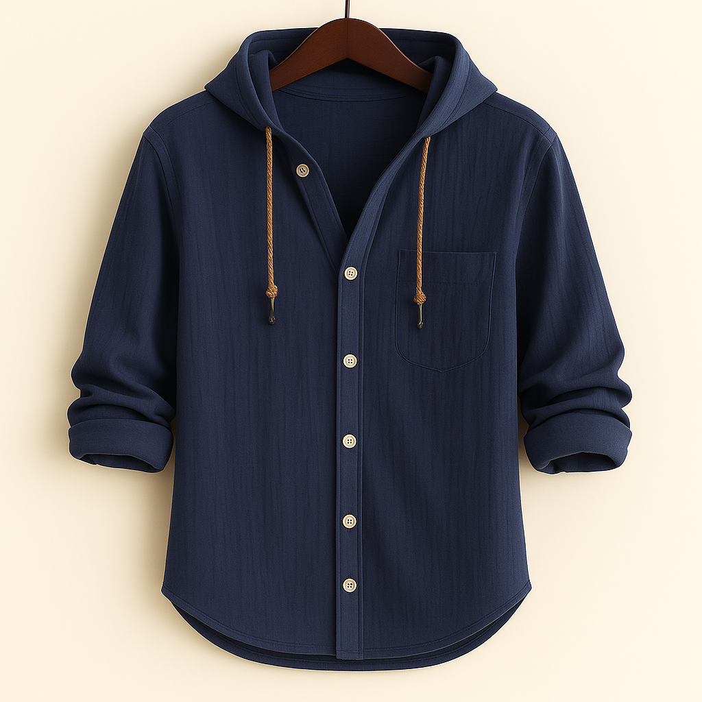 Eva Chester Luxury Soft Cotton Hooded Shirt – photo 2