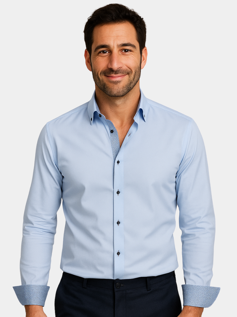 Albert Elegant Lightweight Shirt with Contrast Details – photo 1
