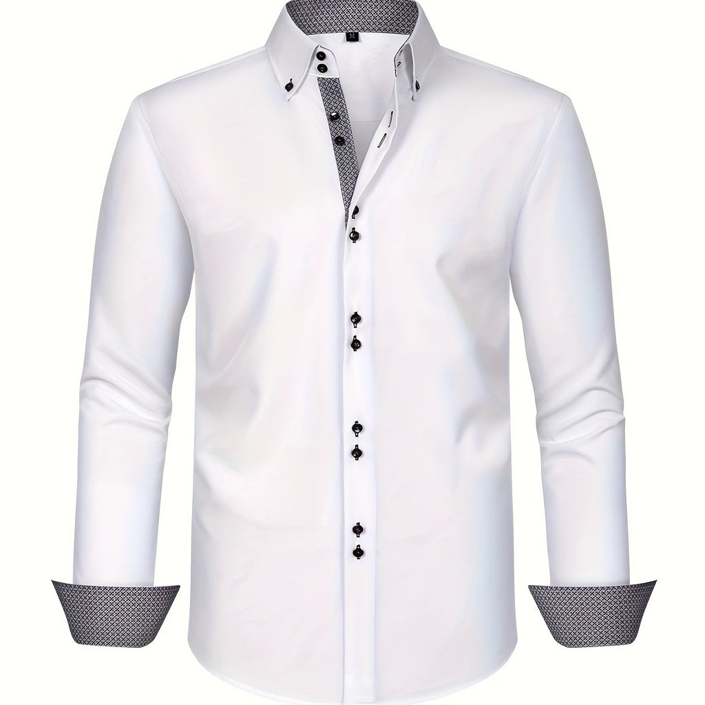 Albert Elegant Lightweight Shirt with Contrast Details – photo 18
