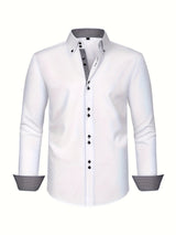 Albert Elegant Lightweight Shirt with Contrast Details – photo 8