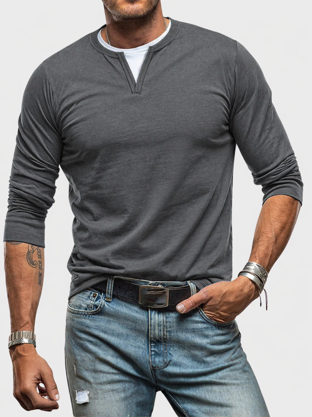 Eva Chester V-Neck Shirt for Men – photo 1