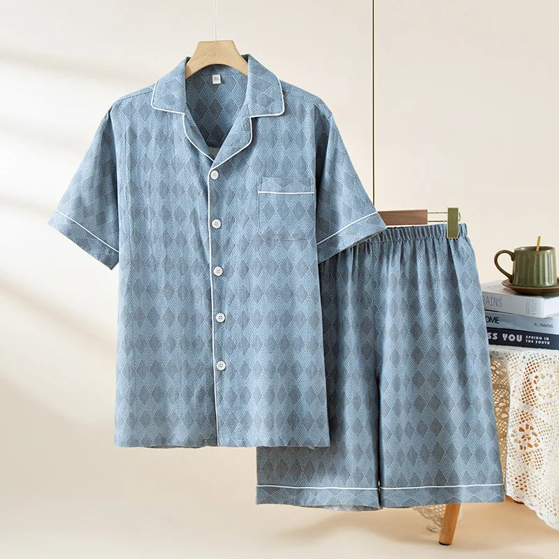 Men's 100% Cotton Pyjama Set | Soft Breathable Casual Comfort – photo 3