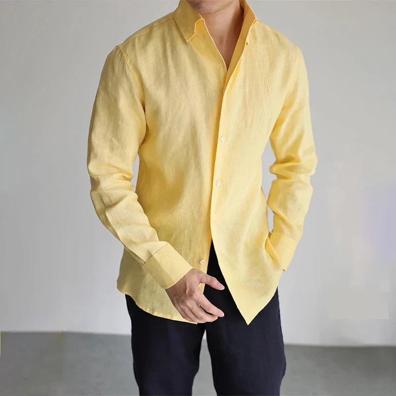 Classic Casual Shirt | Men's Casual Button Down with 100% Linen Cotton | Comfortable Fit for Everyday Wear – photo 7