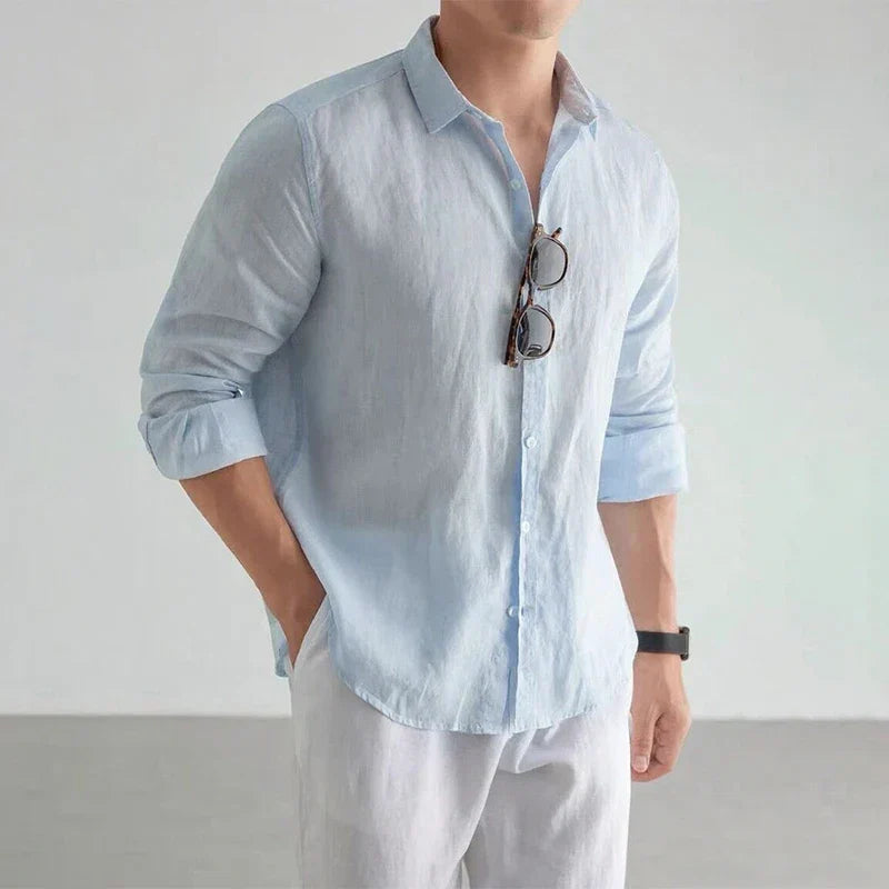 Classic Casual Shirt | Men's Casual Button Down with 100% Linen Cotton | Comfortable Fit for Everyday Wear – photo 9