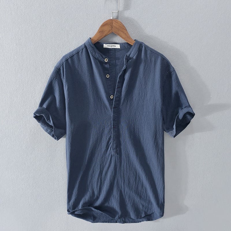 Eva Chester Mandarin Collar Shirt for Men – photo 5