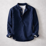 Eva Chester Vintage Style Cotton-Linen Shirt for Men – photo 2