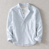 Eva Chester Vintage Style Cotton-Linen Shirt for Men – photo 3