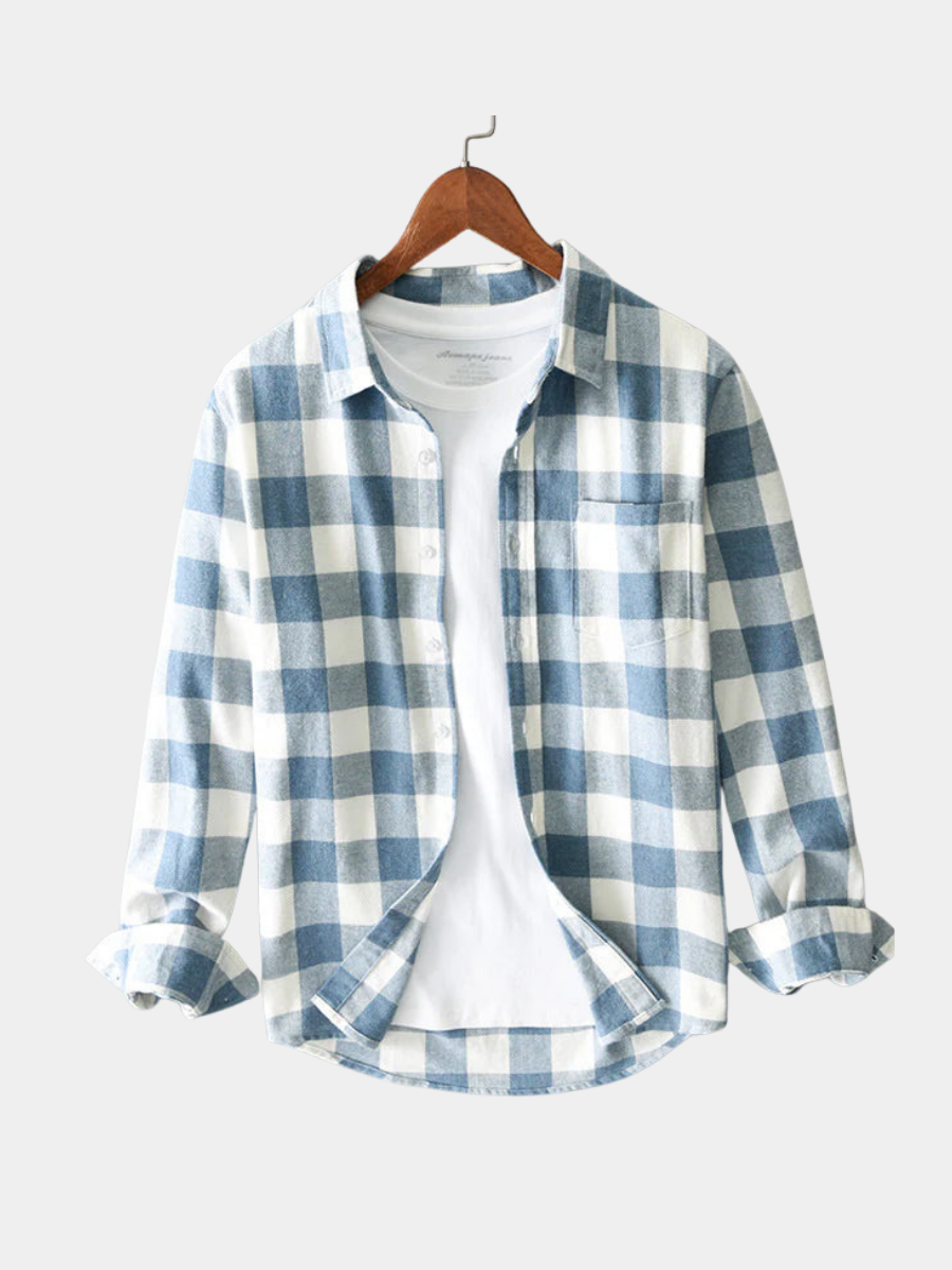 Eva Chester Cotton Checked Shirt for Men – photo 1