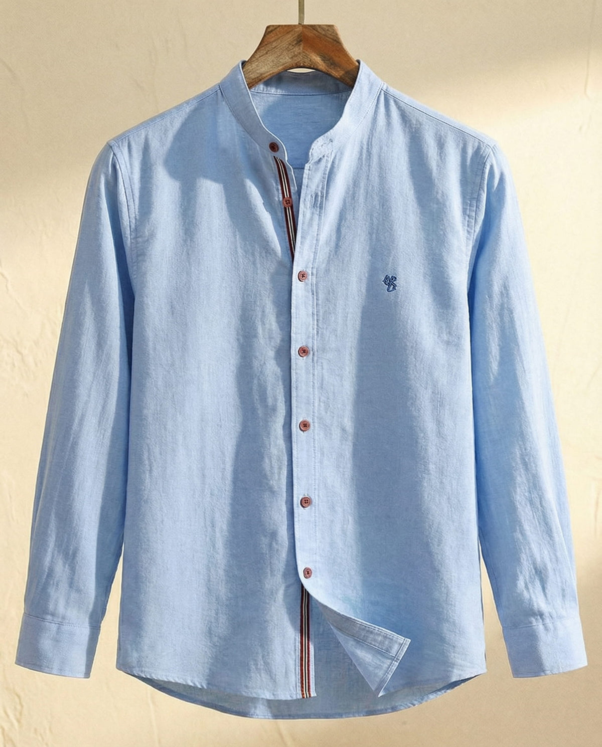 Eva Chester Elegant Mandarin Collar Shirt for Men – photo 2