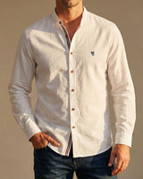 Eva Chester Elegant Mandarin Collar Shirt for Men – photo 9