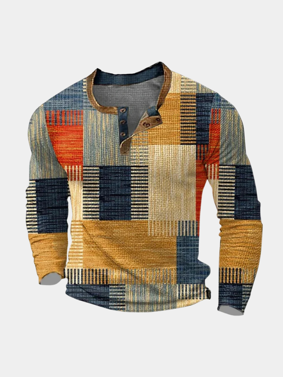 Eva Chester Colourful Patchwork Shirt for Men – photo 1