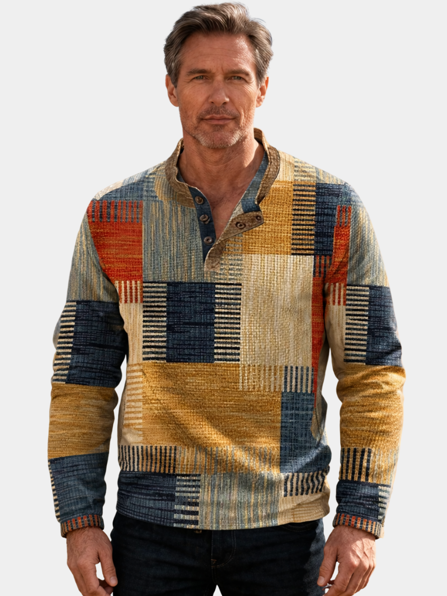 Eva Chester Patchwork Shirt for Men – photo 1