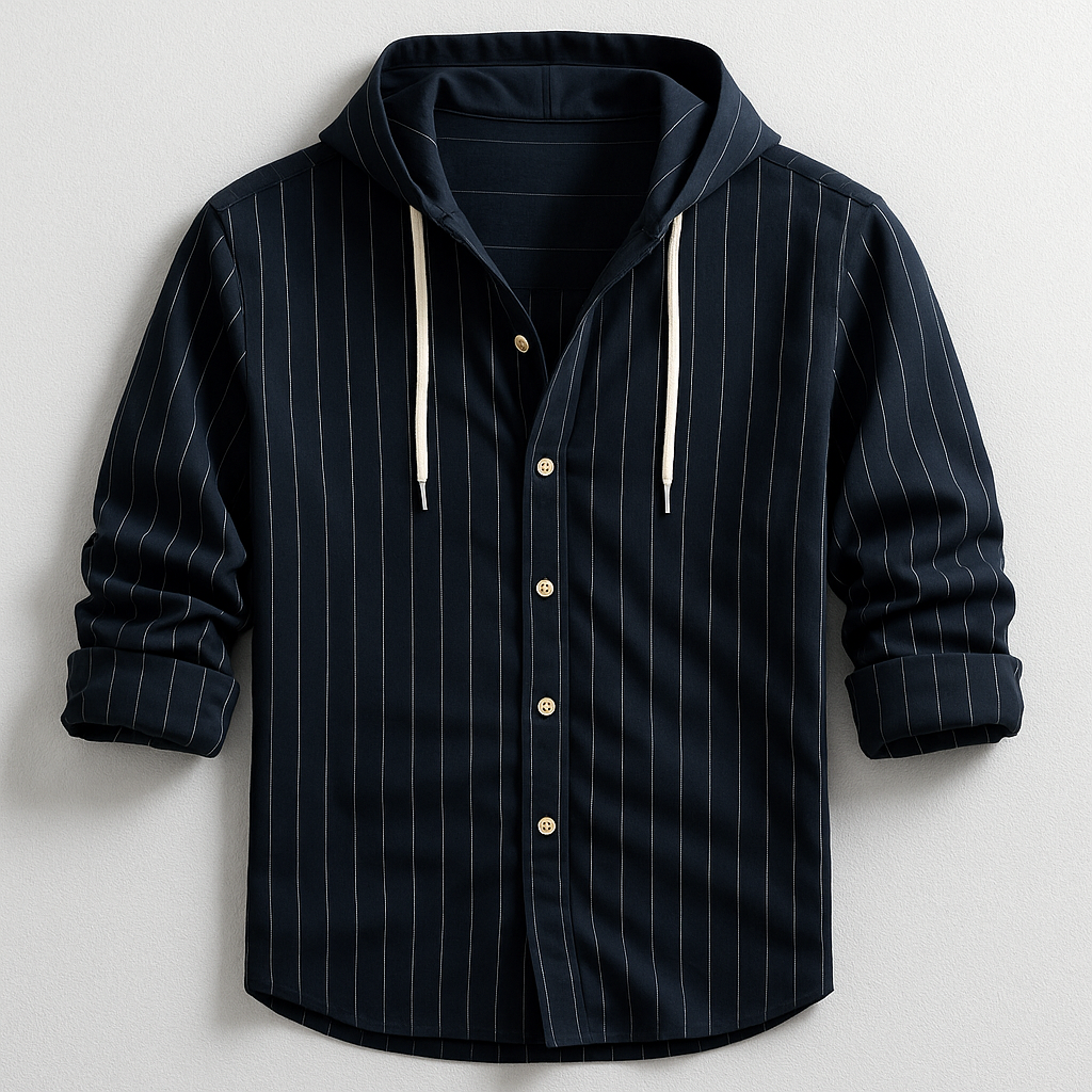Eva Chester Luxury Striped Hooded Shirt – photo 6