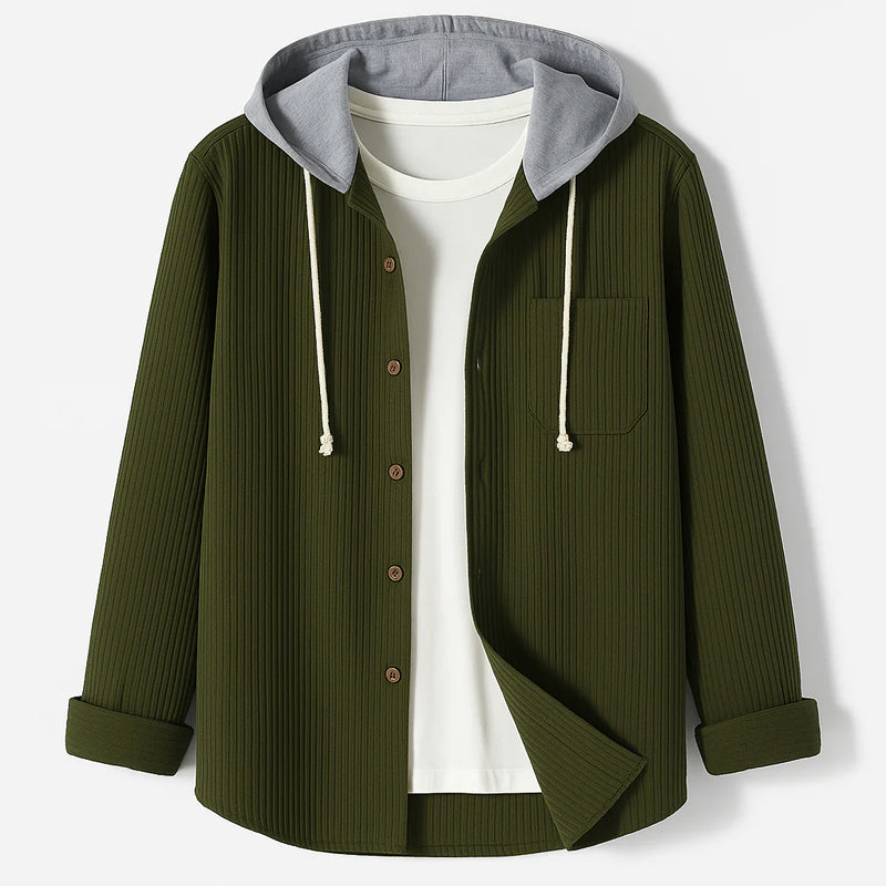 Eva Chester Corduroy Hooded Shirt – photo 4