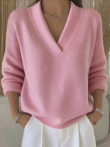 Vivelle | Relaxed V Neck Jumper